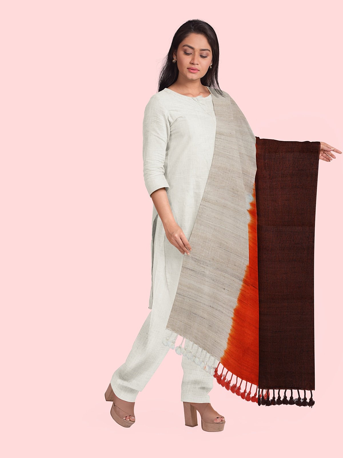 3 Shade Bleed Style Stole (7)