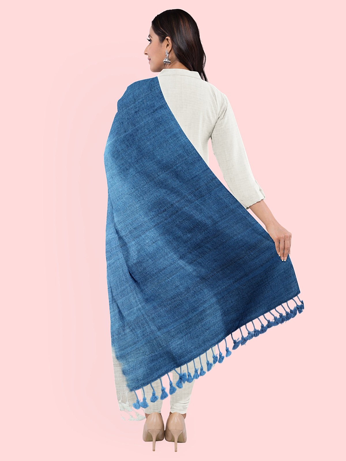 Handmade 2 Shade Woven Stole (8)