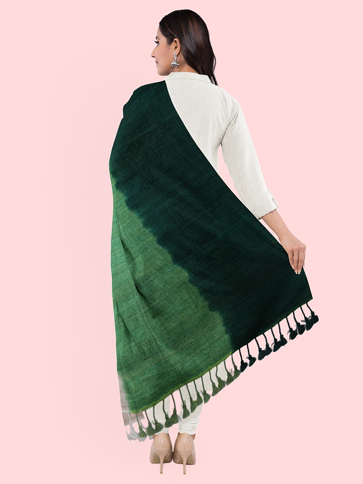 Handmade 3 Shade Woven Stole (8)