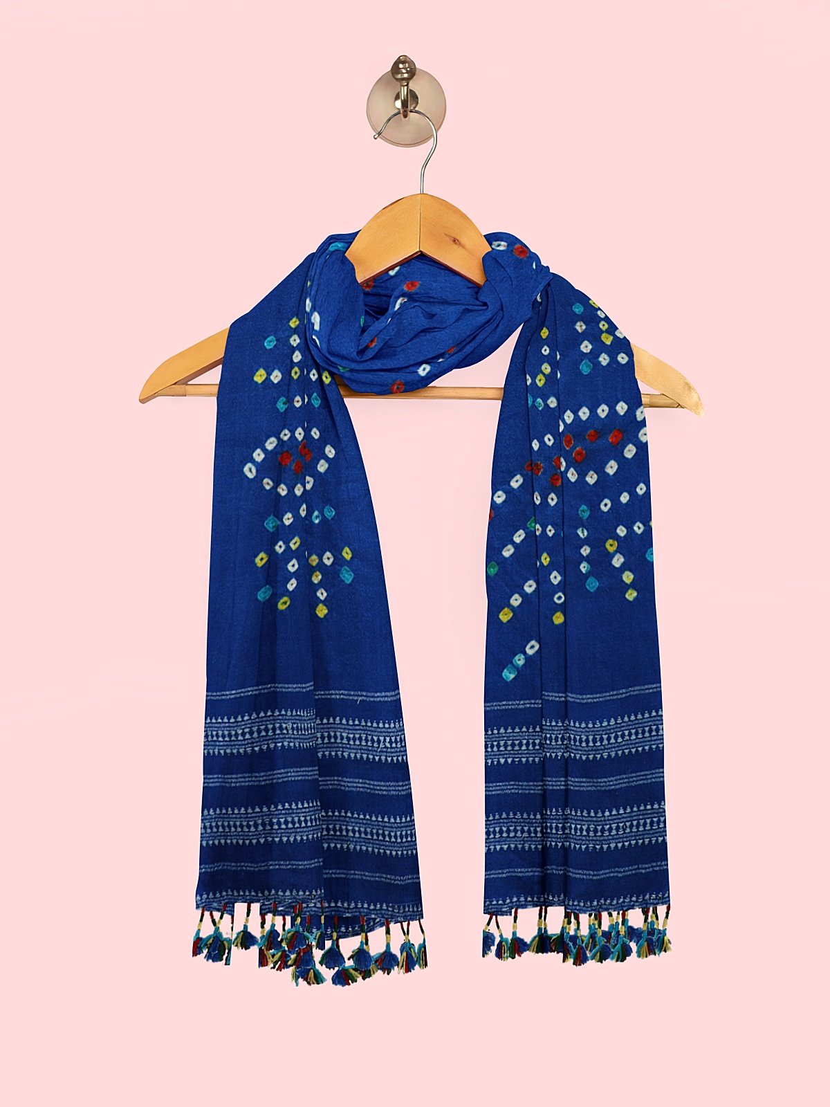 Handmade Cashmilon Blue Color Shawl (16)