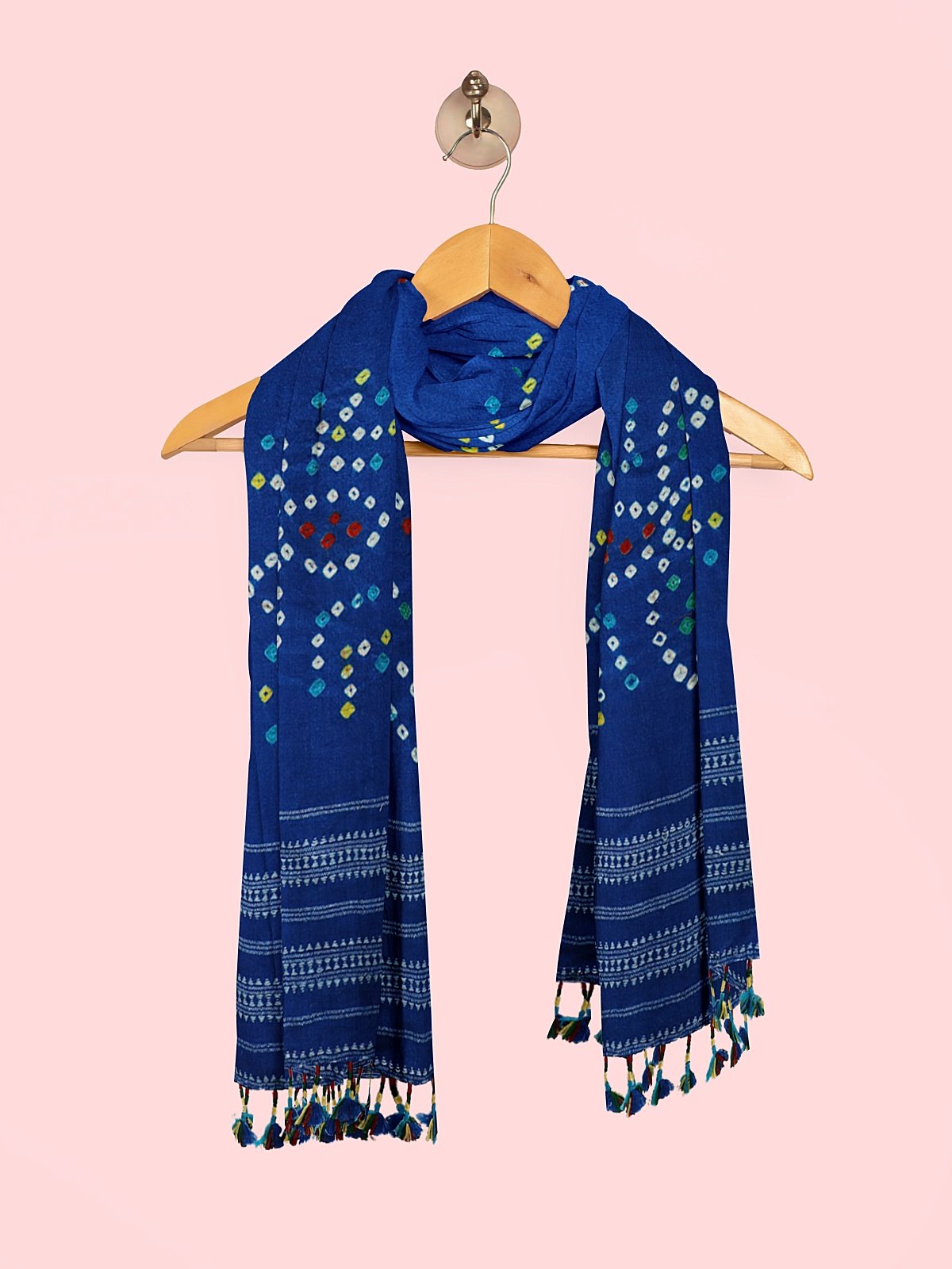 Handmade Cashmilon Blue Color Shawl (17)