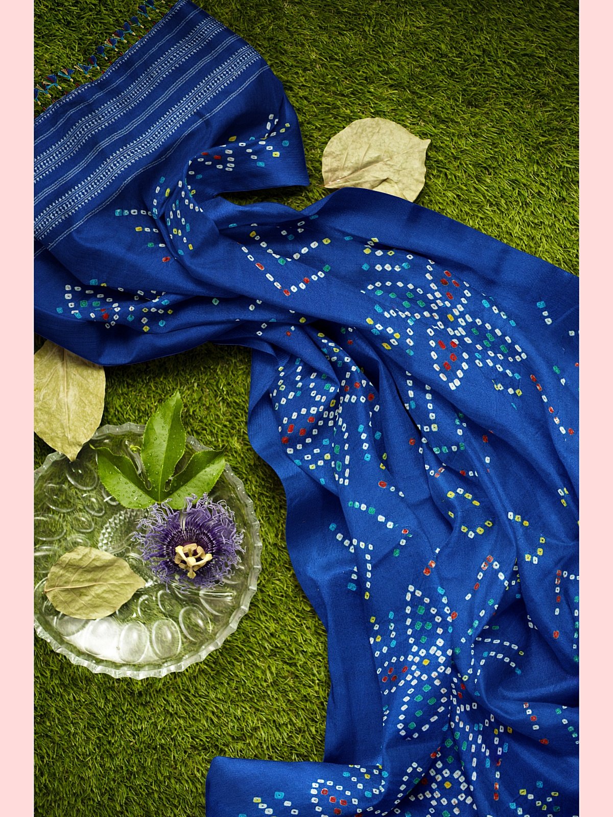 Handmade Cashmilon Blue Color Shawl (24)