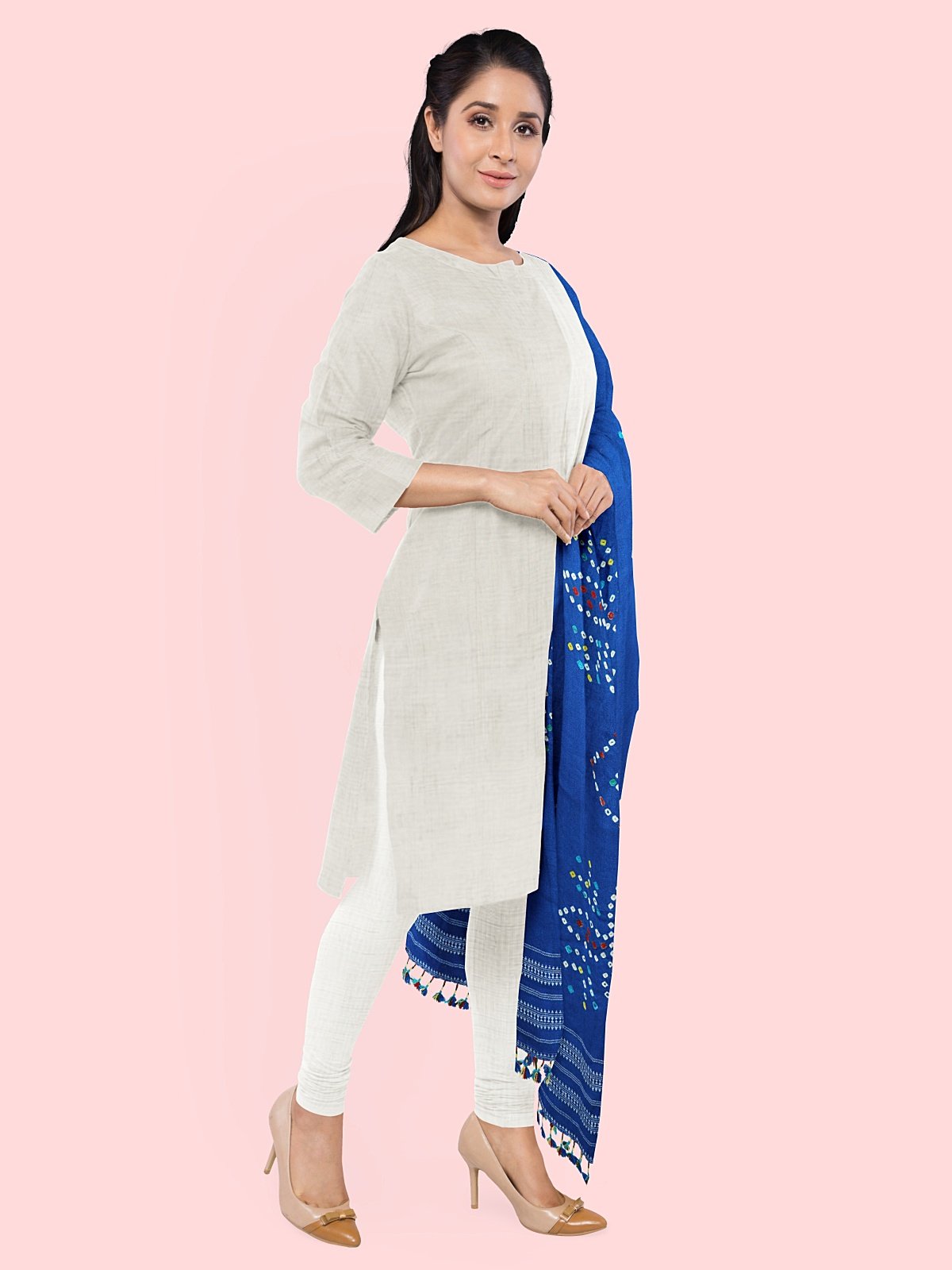 Handmade Cashmilon Blue Color Shawl (31)