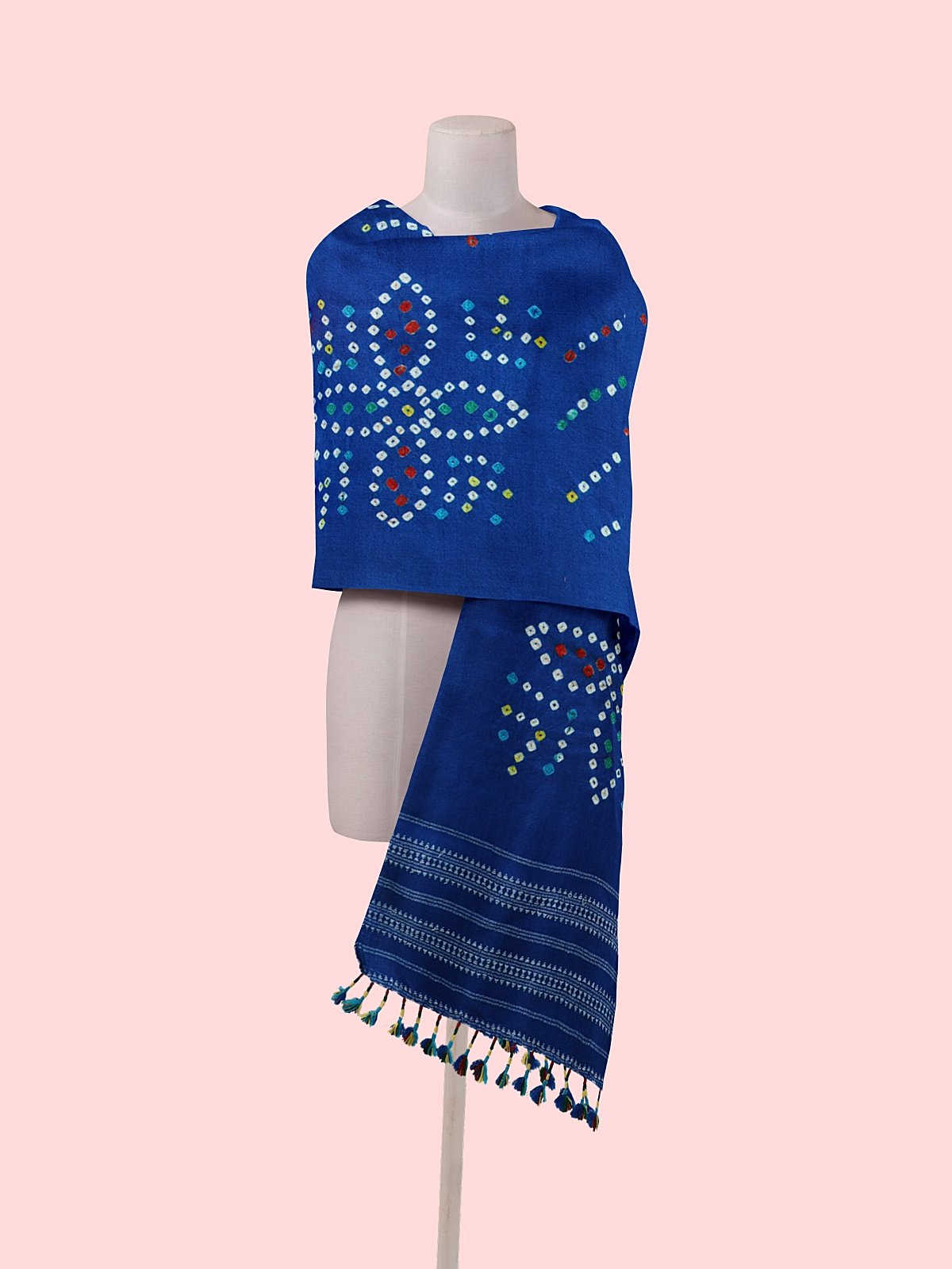 Handmade Cashmilon Blue Color Shawl (5)