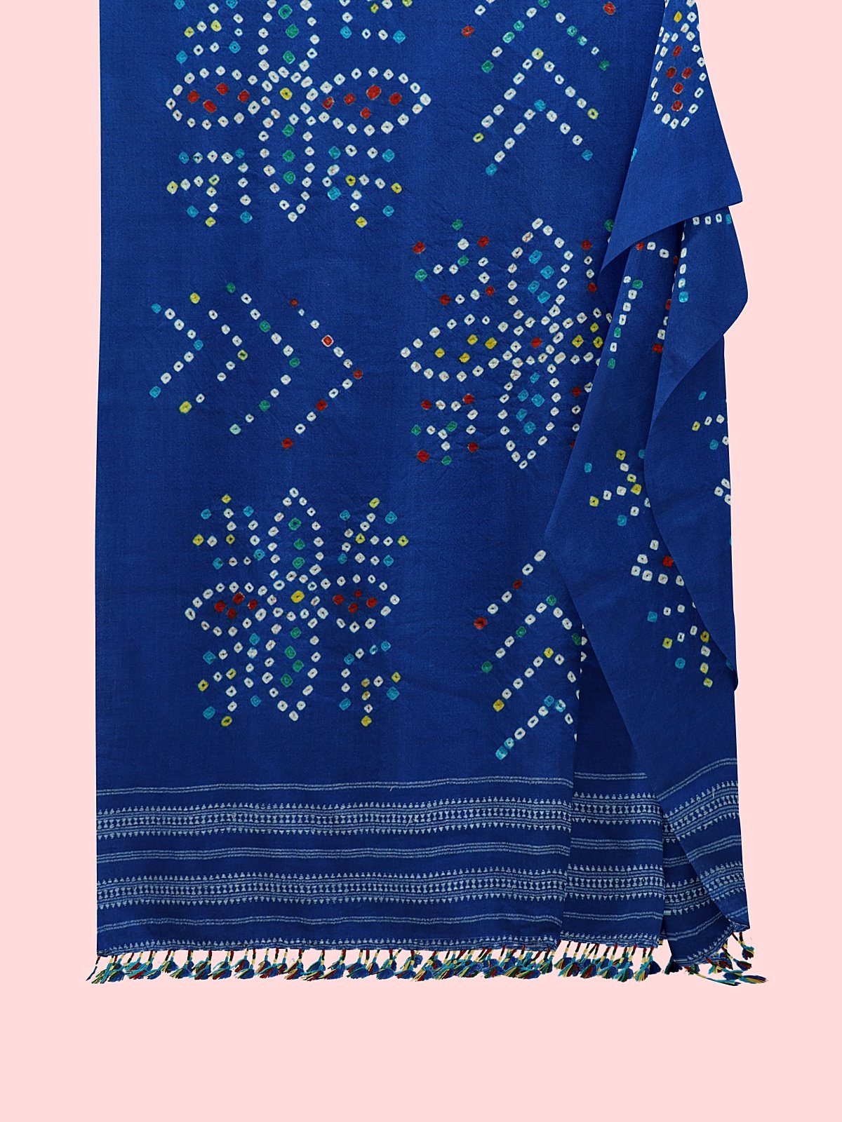Handmade Cashmilon Blue Color Shawl (8)