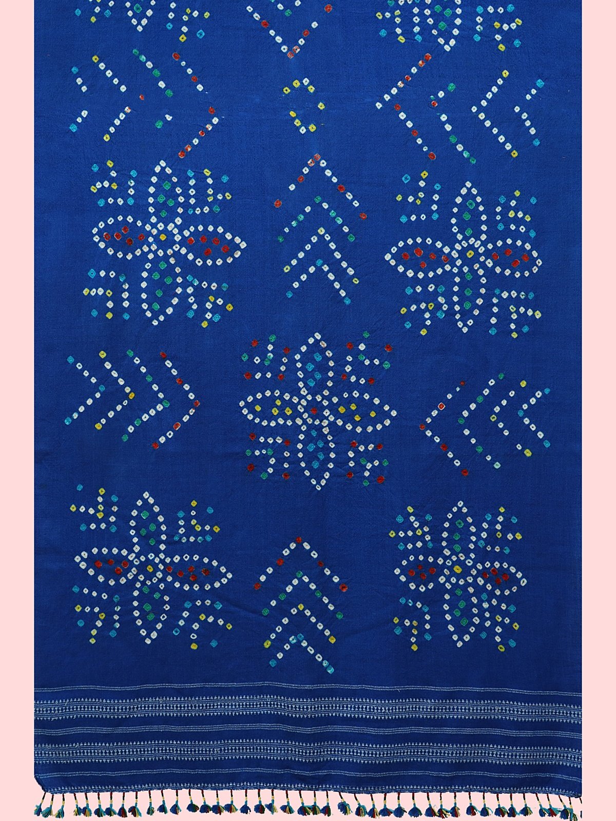 Handmade Cashmilon Blue Color Shawl (9)