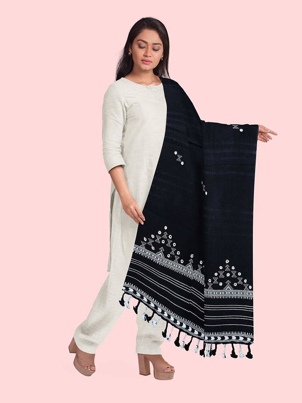 Handmade Royal Kutch Cashmilon Stole (7)